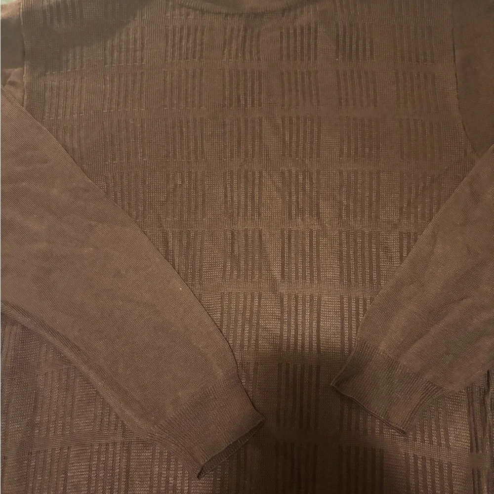 Elegant Brown Crewneck Sweater for Men - Picture 4 of 5